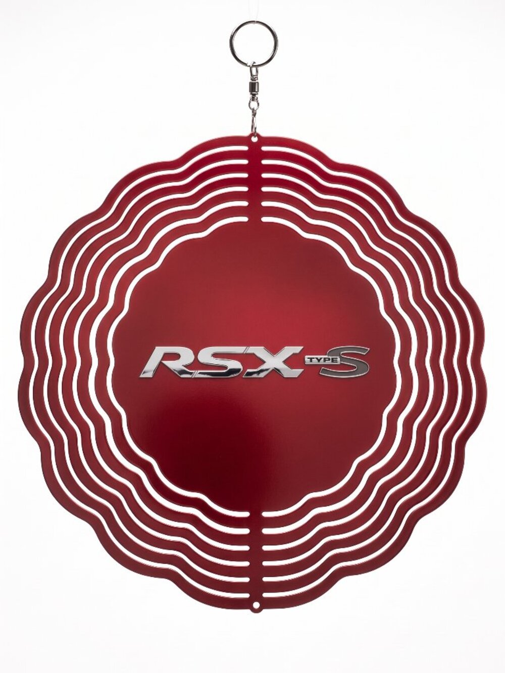 10" Acura RSX Type S Kinetic Wind Spinner - Red Metal Hanging Yard Decor
